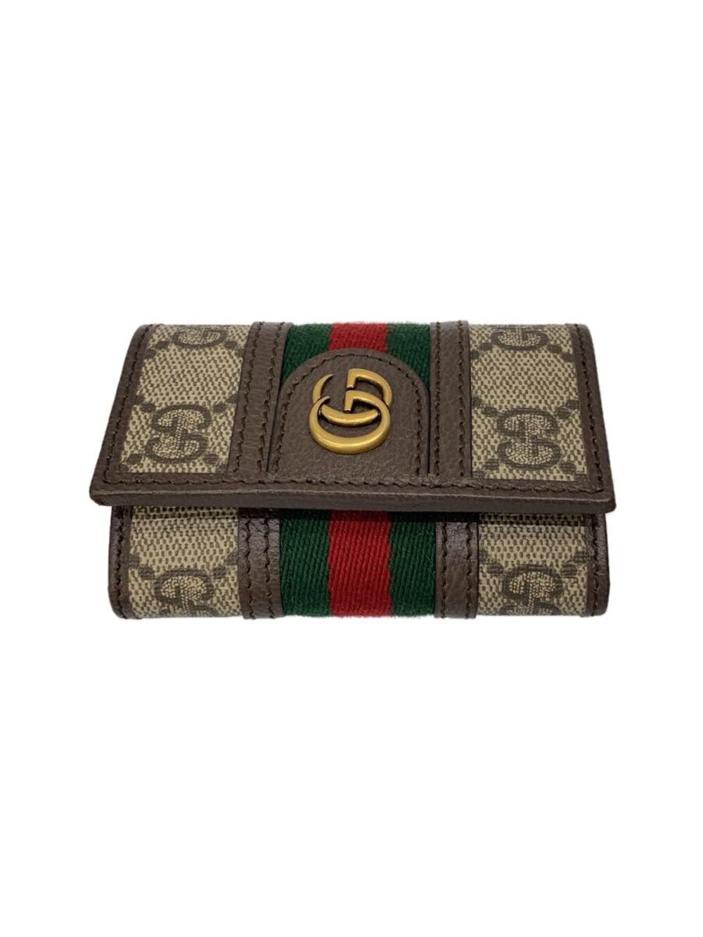 Gucci Ophidia GG Key Case Wallet Sherry Hooks Double G Canvas